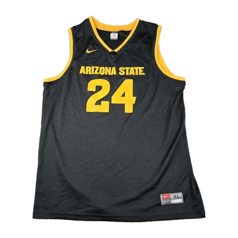 ASU Arizona State Sun Devils #24 Basketball Team Black Variant Nike Jersey Sz XL